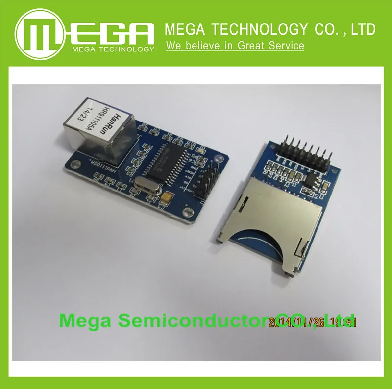 ENC28J60 сетевой модуль Ethernet LAN схема 51 AVR LPC + sd-карты слот гнездо считыватель ARM MCU |