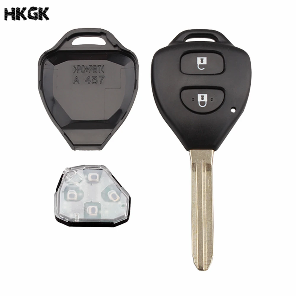 2 кнопки дистанционный ключ-брелок от машины для Toyota RAV4 2006 2007 2008 2009 2010 433 МГц 4D67 чип TOY47 лезвие режиссерский