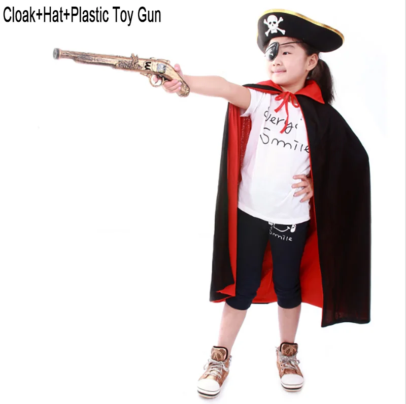 Детский Забавный костюм на Хэллоуин с пиратским героем плащ для мальчиков