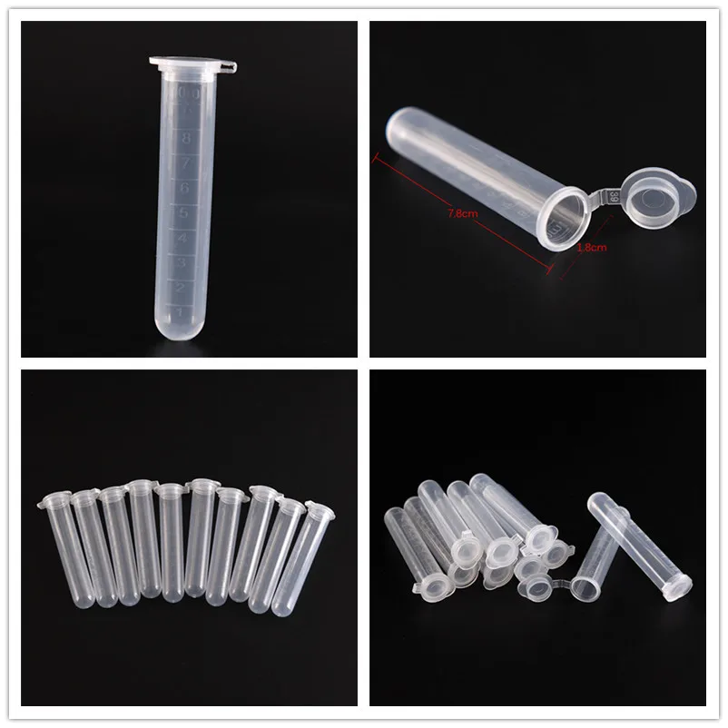 10 шт. прозрачная микро пластиковая Пробирка для центрифуги флакон оснастки