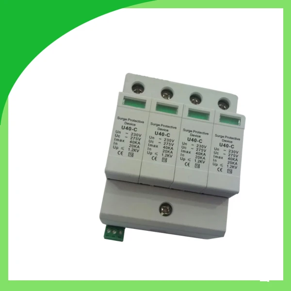 U40-C 275V 385V 420V 40ka 4-полюсная стандартная Защита от всплесков напряжения