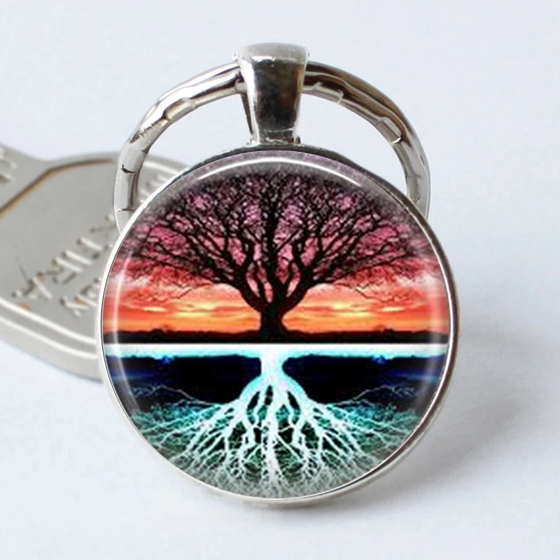Кольцо брелок с имитацией дерева|tree key chain|key chain ringkey |