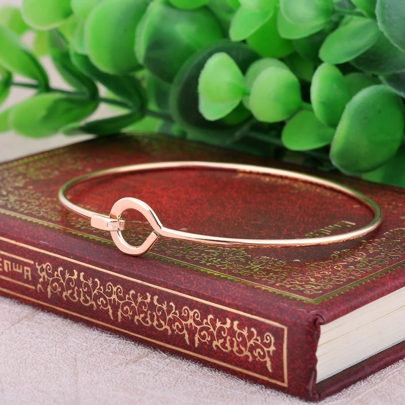 Высокое качество розовое золото цвет нержавеющая сталь браслеты для женщин