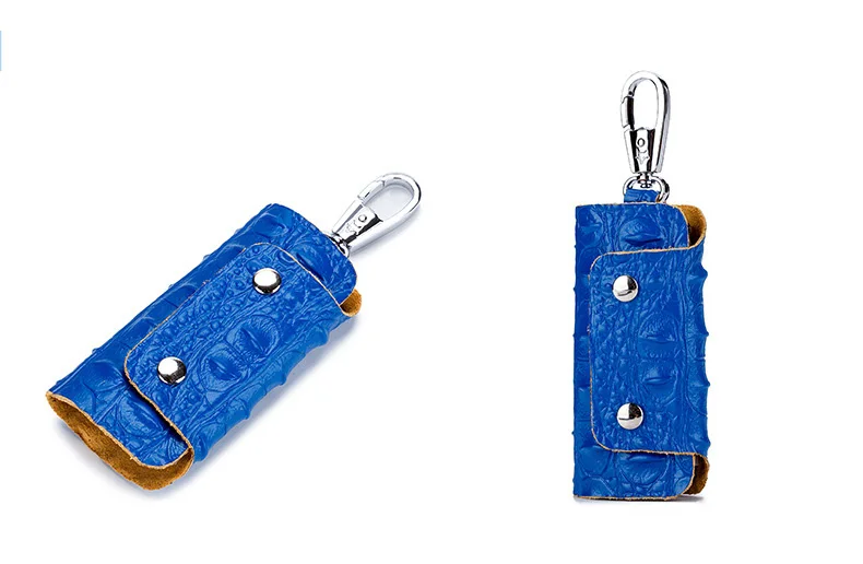 Модный кожаный держатель для ключей с узором аллигатора, бытовой кошелек для ключей, шнурок для ключей, унисекс