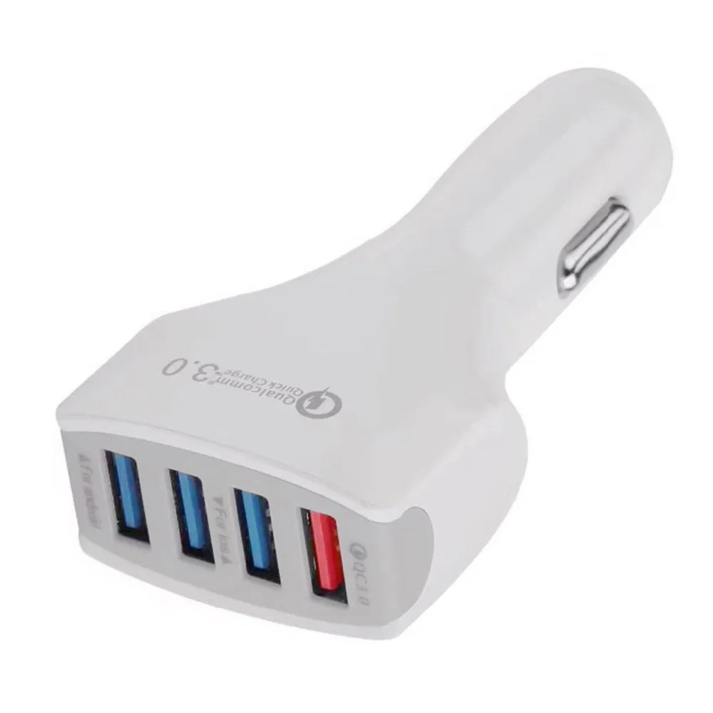 Автомобильное зарядное устройство Quick Charge 3 0 с двумя USB портами алюминиевое