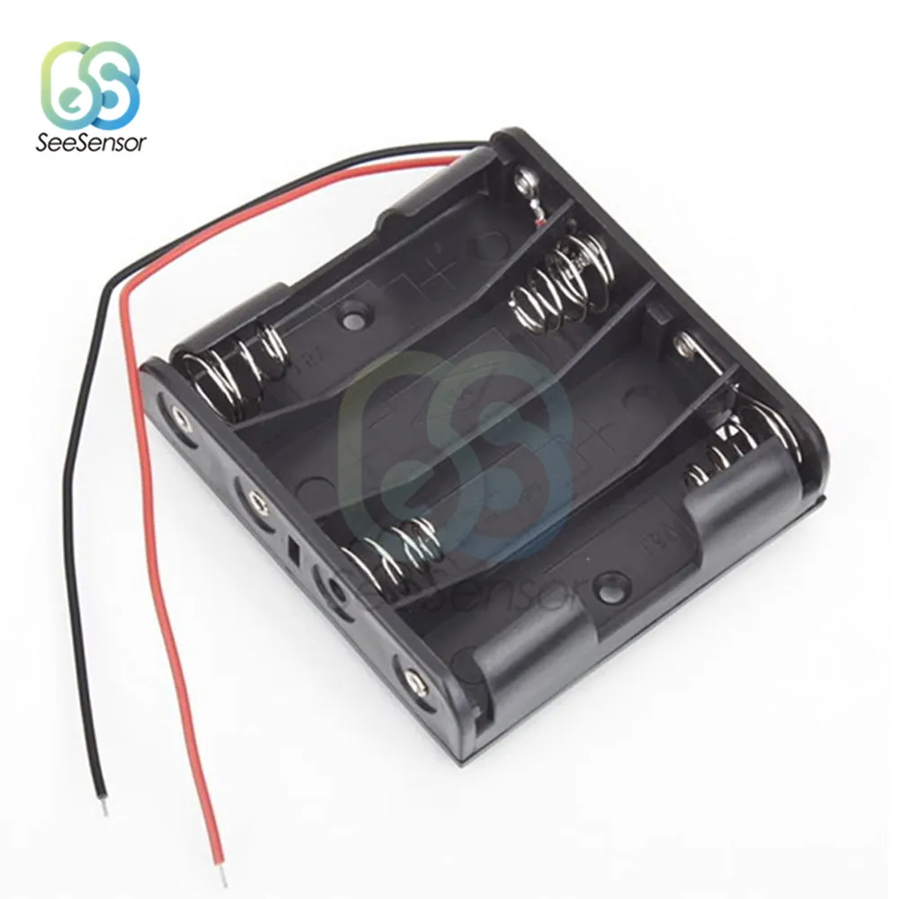 Ящик для хранения аккумуляторных батарей 2 шт. чехол типа АА органайзер с 1 3 4