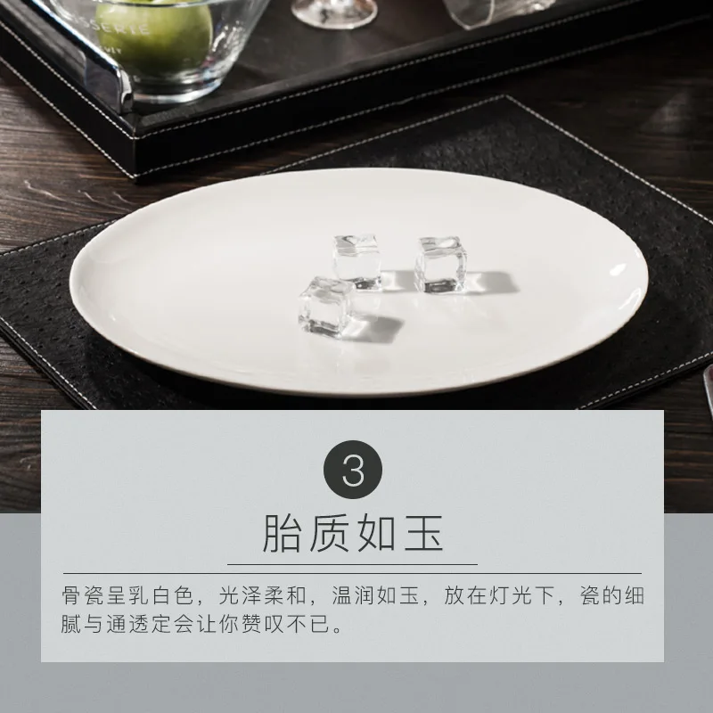 

health bone china tableware set 56 pieces of white porcelain tableware set Chinese household ceramic dishes and dishes