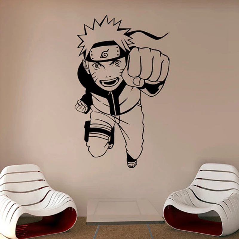 Японские комиксы персонажи виниловые наклейки Uchiha Sasuke аниме на стену мультфильм