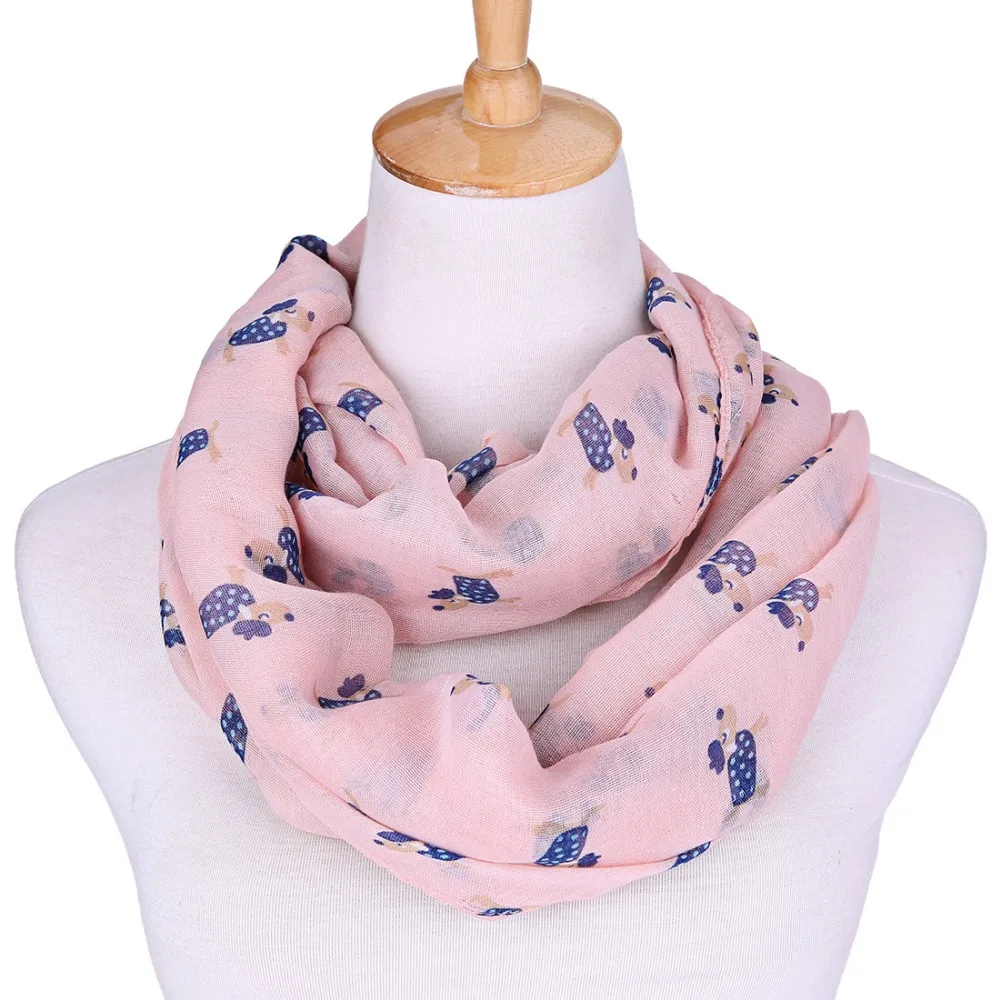 Шарф в горошек с милой собачкой новинка 2018|infinity scarf|scarf snoodfashion scarf |