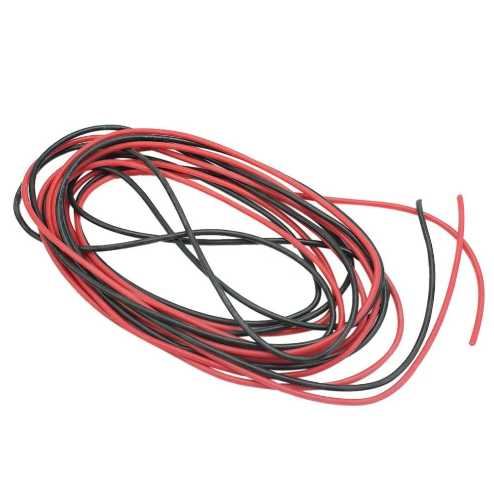 ALLiSHOP 8 Калибр AWG силиконовый резиновый кабель красный черный гибкий шнур