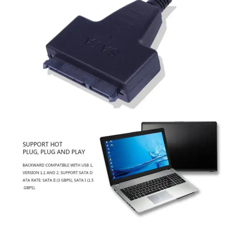 Двойной USB 2 5 к SATA Кабель-адаптер для компьютера 3 дюйма/дюйма соединительные
