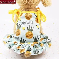 pet dog clothes beach couples summer dog dress for small dogs clothing breathable fruit dress skirt pet vest chihuahua yorkie