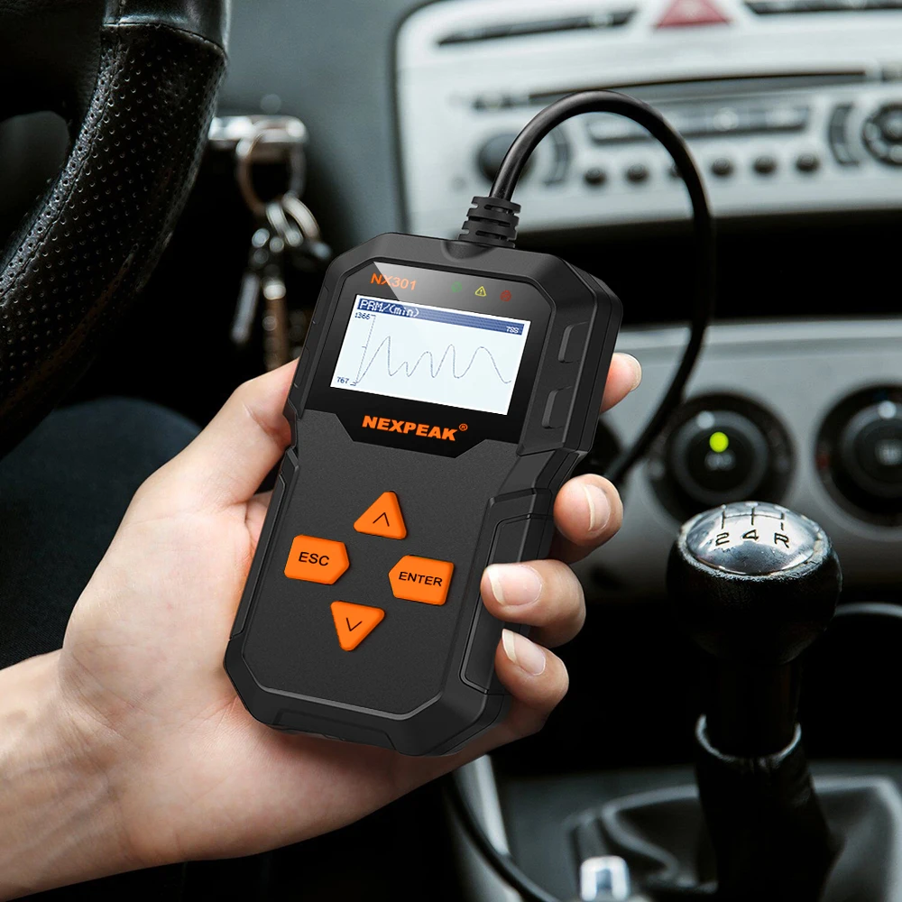Автомобильный сканер OBD2 NEXPEAK NX301 считыватель кодов диагностический инструмент