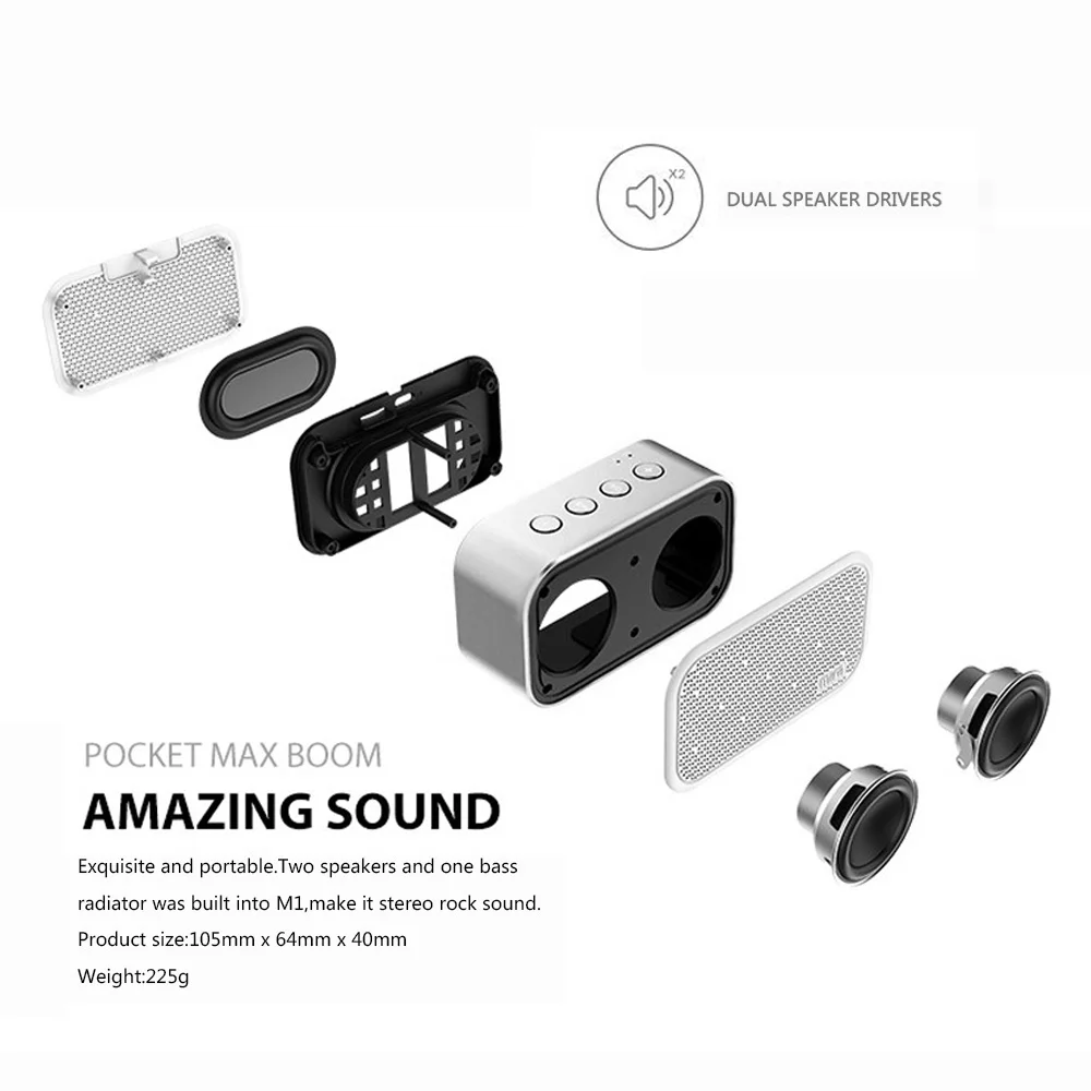MIFA M1 портативный Bluetooth динамик с стерео музыкальной системой на открытом воздухе