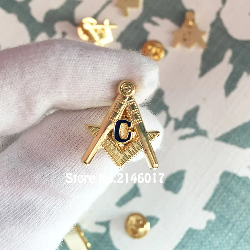 10 шт. квадратный компас булавка для лацкана металлическое ремесло масонский