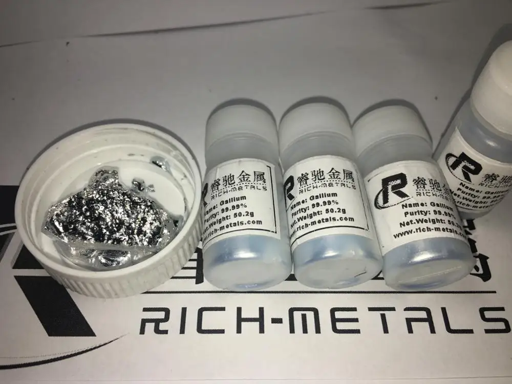 Галлий Металл 99.99% чистый 50 г Changsha Rich-Metals | Обустройство дома