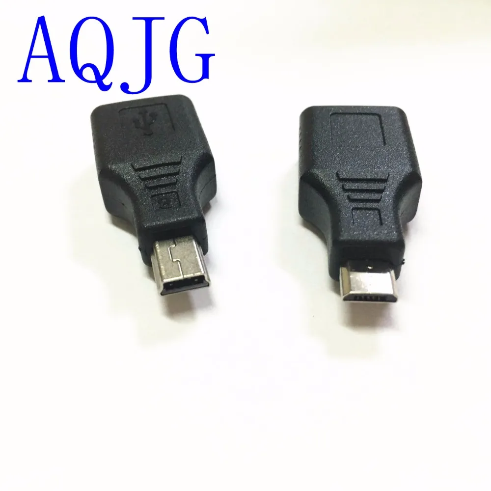 Мини USB 2 0 разъем для Micro/Mini B 5 контактный штекер адаптер OTG до 480 Мбит/с черный AQJG|micro