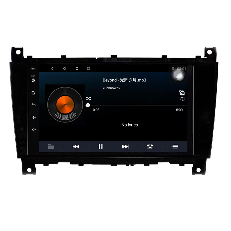 Четырехъядерный 1G RAM Android 9 1 автомобильный DVD для Mercedes Benz C Class W203 CLK W209 CLS W219 радио CD