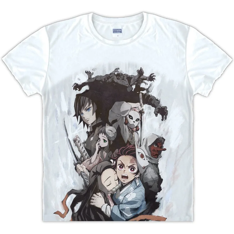 2019 обувь для косплея Аниме Kimetsu без Yaiba Футболка короткий рукав девочек и