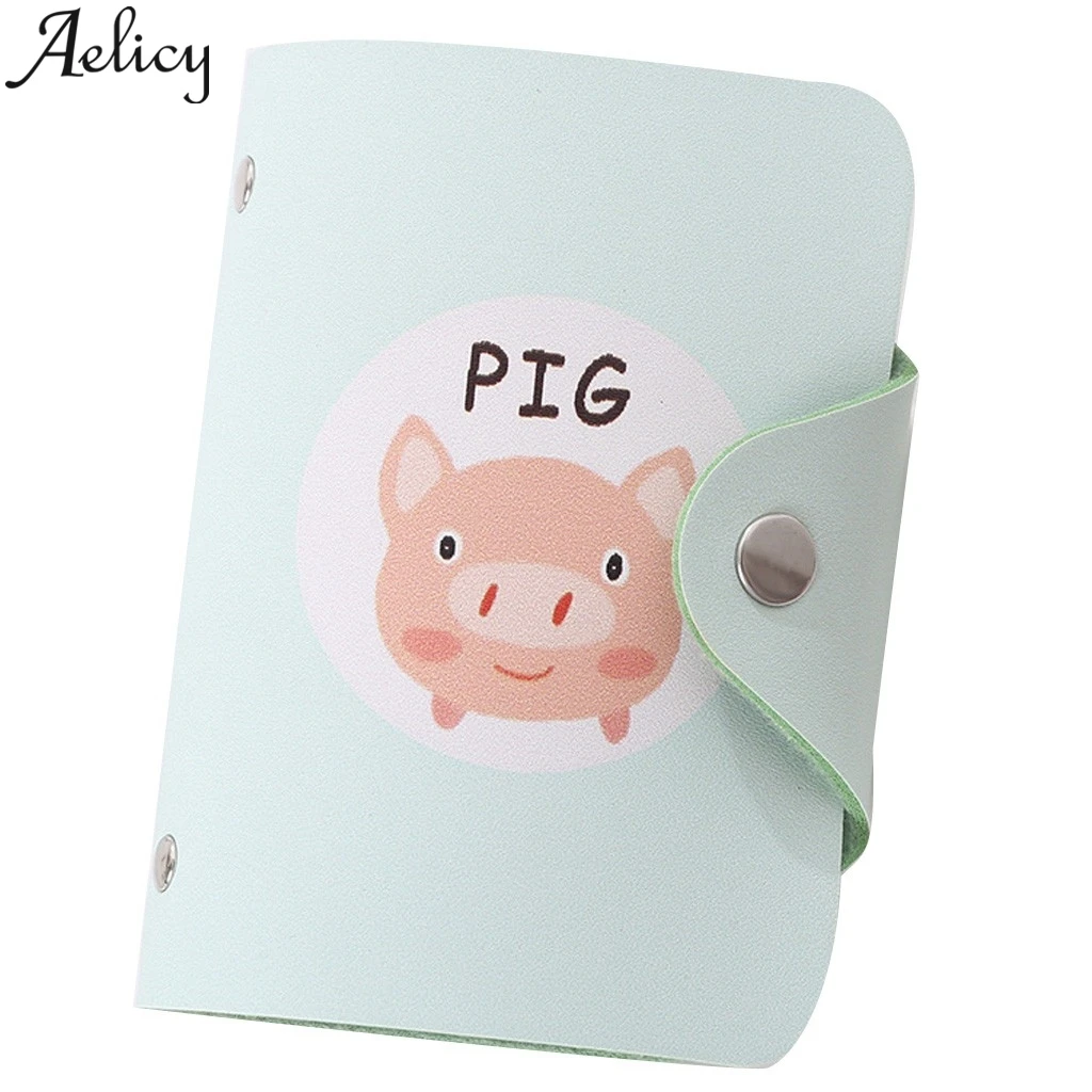 Aelicy модный креативный свежий милый короткий кошелек с животными кожаный
