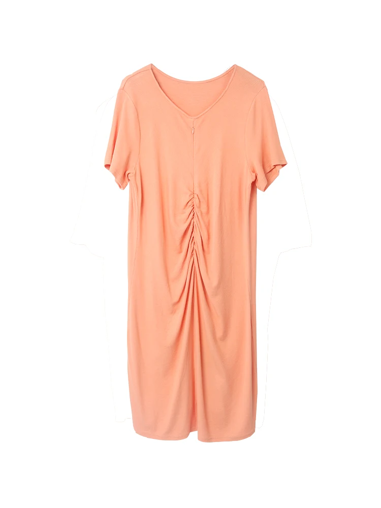 2019 Summer Pregnant Women Nursing Dress Clothes Short Sleeve Maternity Orange Pregnancy Casual | Мать и ребенок