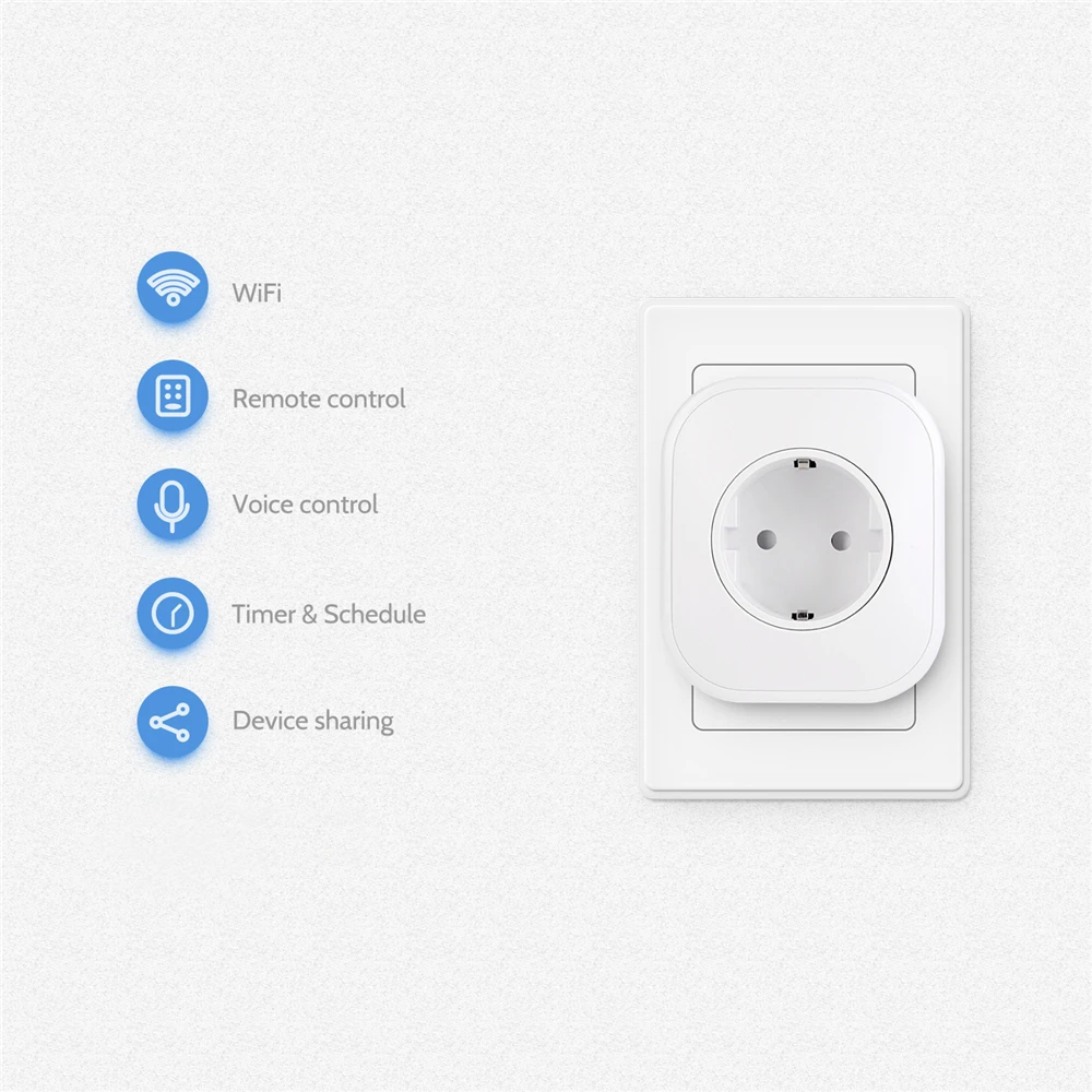 30 шт. умная розетка с Wi-Fi штепсельная вилка европейского стандарта
