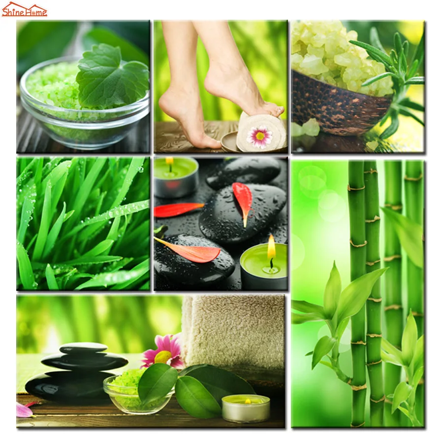 Модульные плакаты с изображением на холсте для спа тела салона маникюра массажа