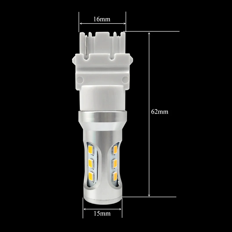 Тип СВЕТОДИОДА направленного света CNSUNNYLIGHT-T25 3156 PY27W PY27/7 Вт светодиодный Автомобильная резервная копия фонарь стоп лампы DRL Противотуманные фары указатели поворота белого цвета-красный, желтый, 12V