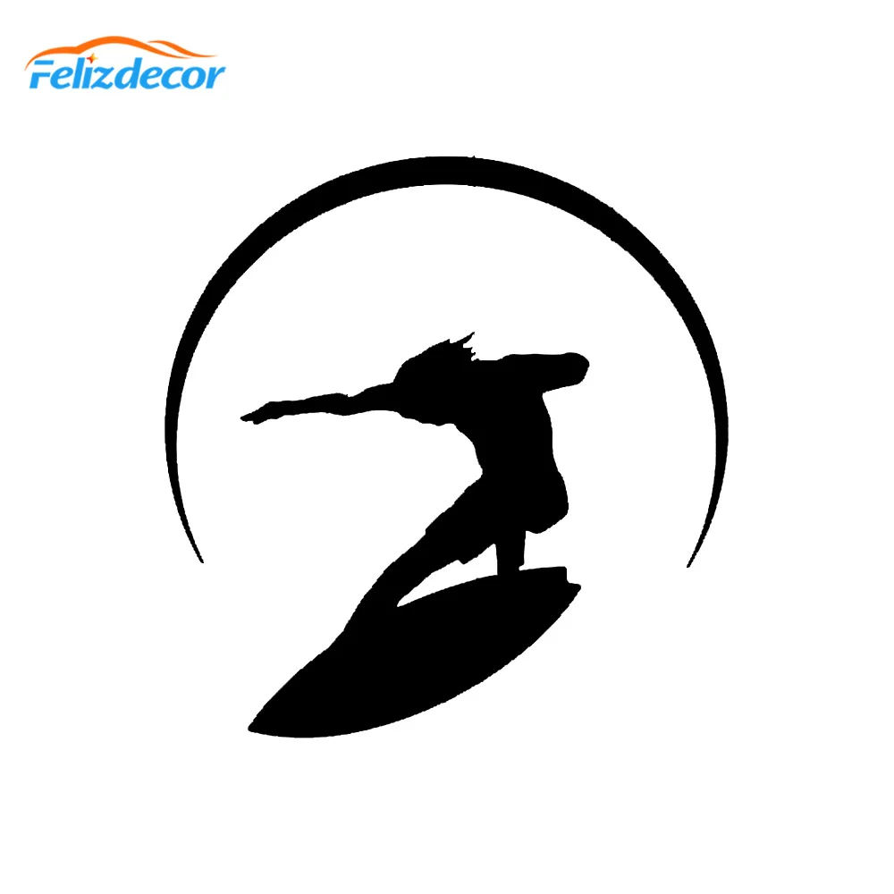 10*10 см Extreme Surfer для верховой езды наклейки в крупный горох с солнцезащитным силуэт