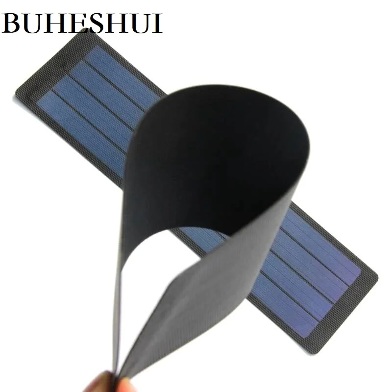 BUHESHUI 2 Вт 6 в Гибкая солнечная батарея Аморфный Кремний складная панель DIY