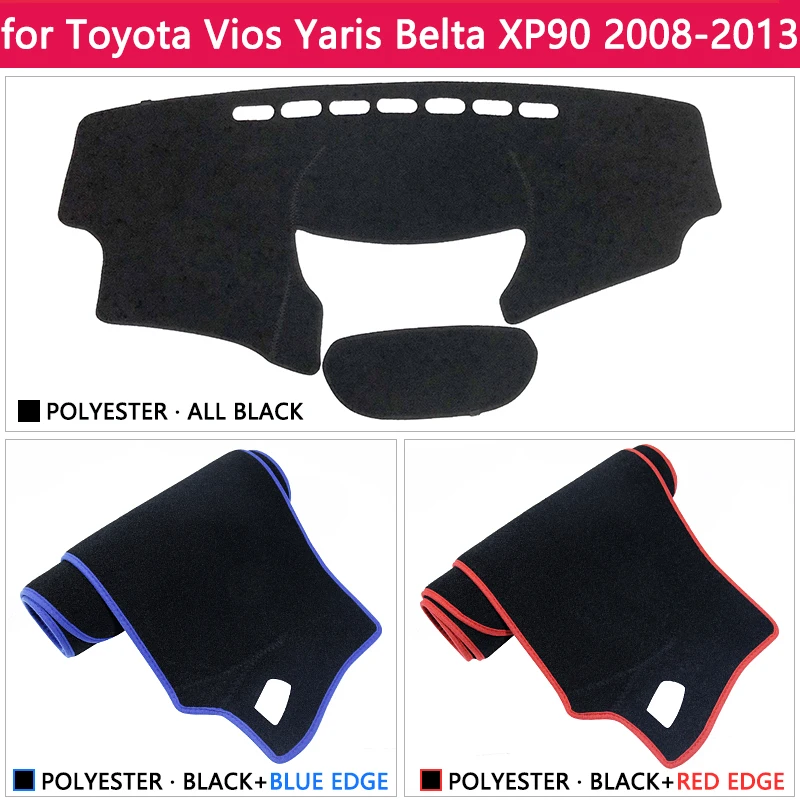 Для Toyota Vios Yaris Belta Soluna XP90 2008 ~ 2013 Противоскользящий коврик на приборную панель