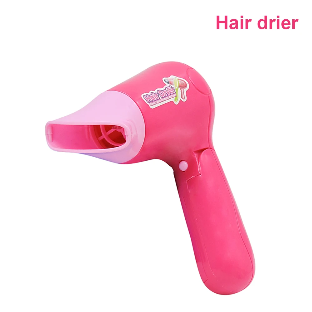 Hair Drier Мини-игрушки для кухни, ролевые игры, игрушки для девочек, Детский Светильник, звуковое моделирование, домашняя бытовая техника, кухонные принадлежности, Обучающие - Цвет: Hair Drier