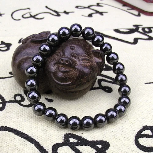 Браслет из черного гематита с бусинами 8 мм|bracelet bangle|bangle braceletbracelet charm |