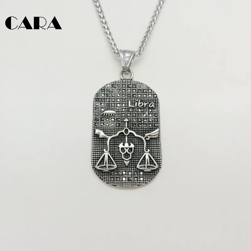 Цепочка с подвеской в виде 12 созвездий из нержавеющей стали 316L|zodiac necklace|pendant