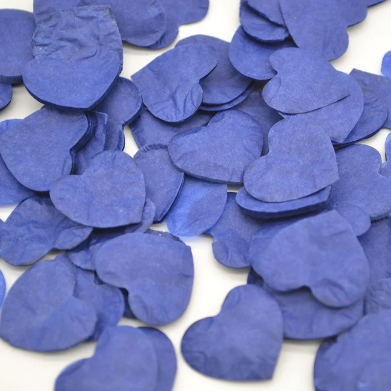 HC15royal blue 1000pcs/Pack Multicolor Heart Shape Pink Blue Peach Paper Confetti Party Wedding Table Decoration Birthday Party Decorative 10g - Цвет: HC15royal blue