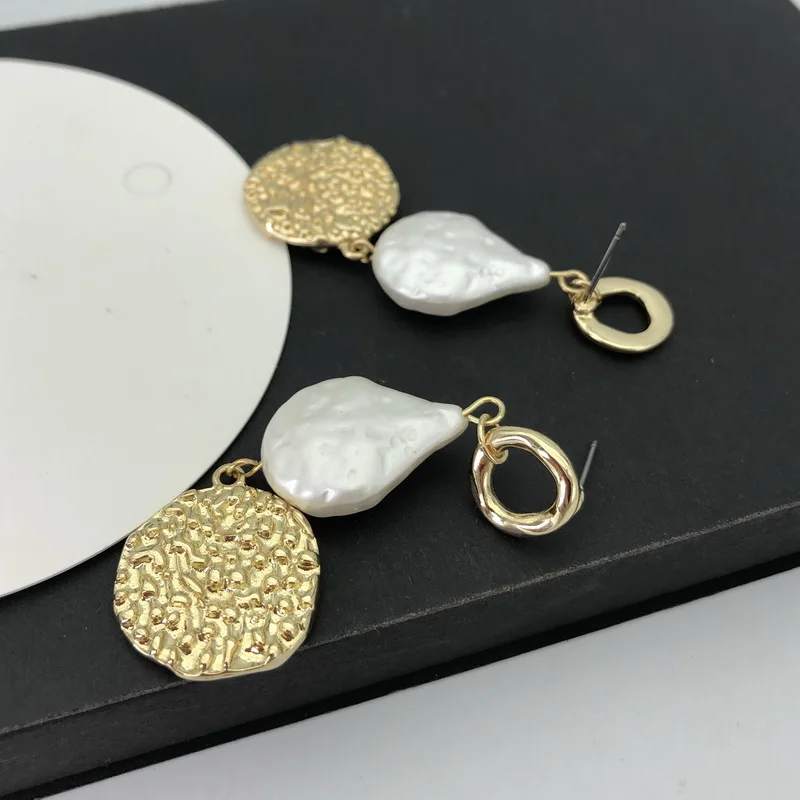 Серьги F.J4Z с жемчугом для женщин Винтажные Ювелирные украшения в стиле барокко