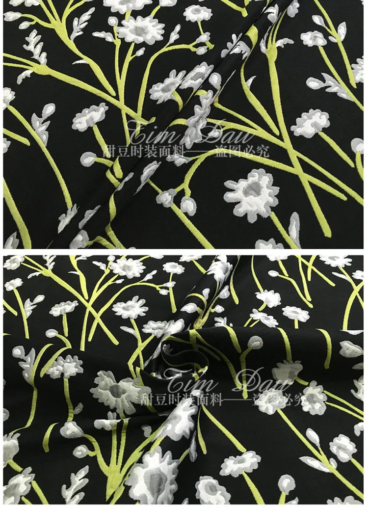 Четкая Мода из жаккардовой ПАРЧИ ЖАККАРД с цветами ткань окрашенная пальто