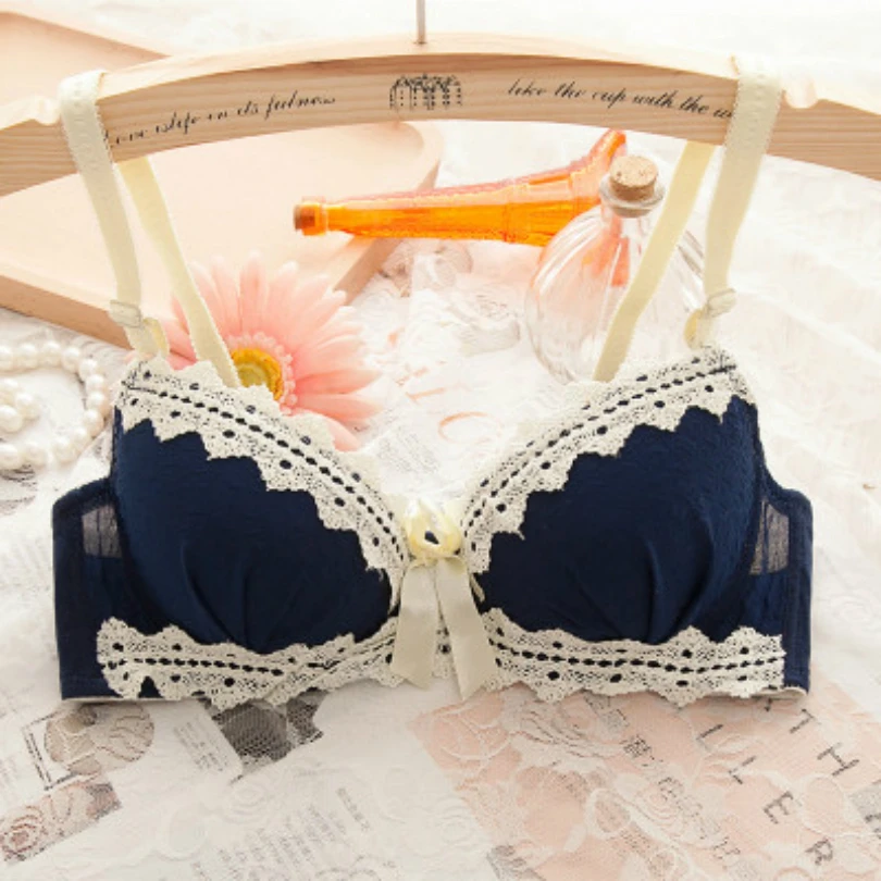

Women Push Up Bra B Cup Super Transparent Bras For Women Double Push Up Bras Lace Gather Underwear Push Up Bra Silicone Gather