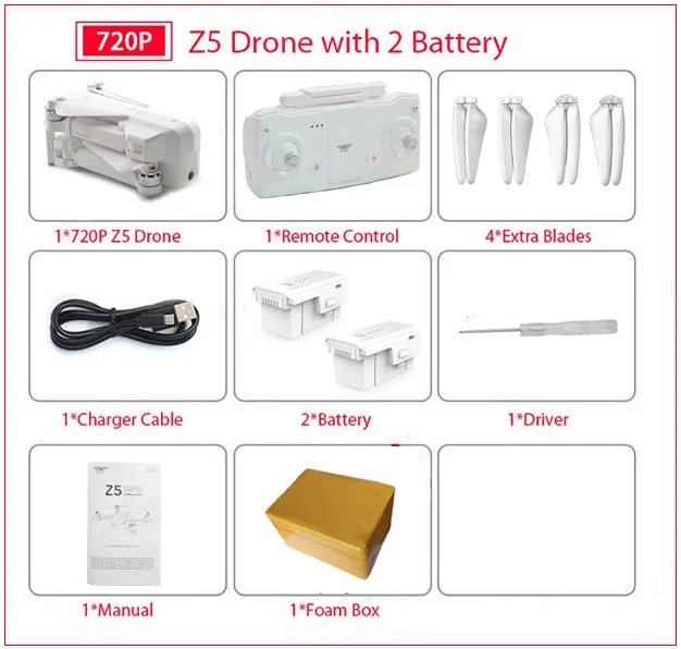 720P 2 Battery Foam SJRC Z5 RC Дрон Профессиональный gps RTF 5G WiFi FPV 1080P камера с gps режим следования за мной RC Квадрокоптер vs XS809 B5W JJPRO X5 F11 - Цвет: 720P 2 Battery Foam