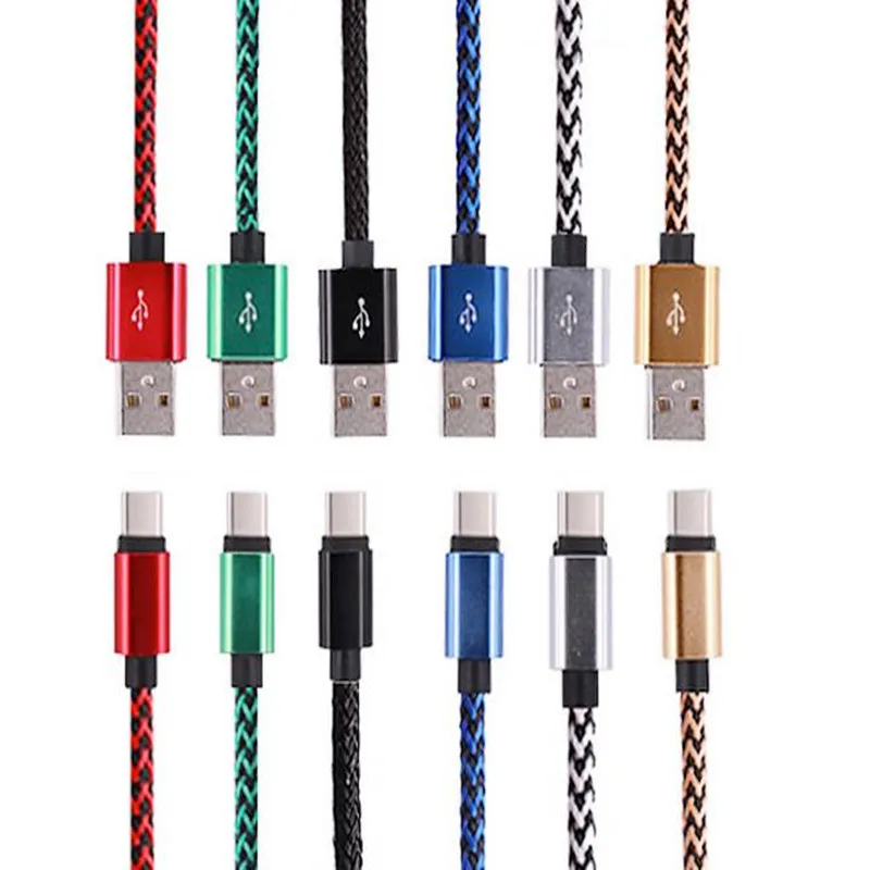 200 шт./лот 20 см алюминиевый сплав 8pin Ткань Плетеный нейлон usb синхронизация данных