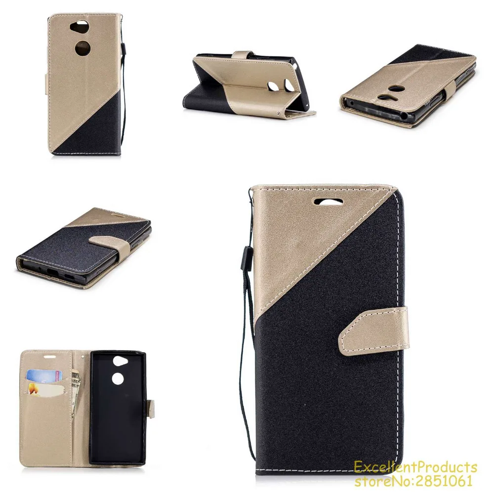 Для Coque sony Xperia XA2 Роскошные магнитных флип бумажник PU кожаный чехол для Дело Капа