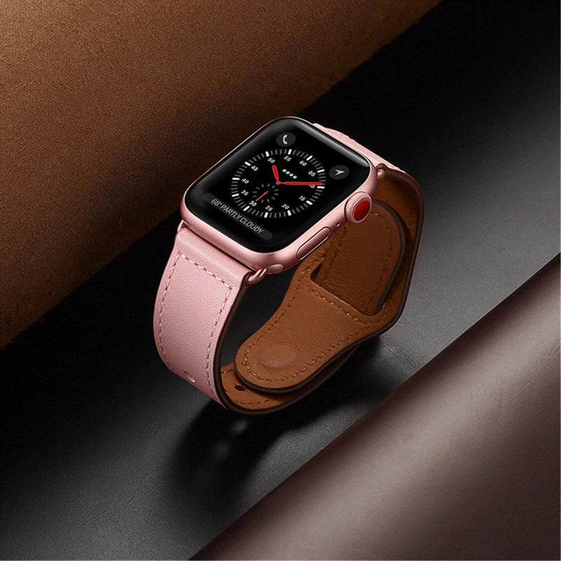 Ремешок для apple watch band 4 44 мм 40 42 38 браслет из натуральной кожи ремешок часов iwatch