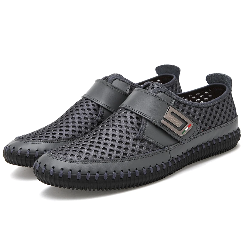 LAISUMK Men Casual Shoes Hot Sale 2020 Summer Breathable Mesh Comfortable Moccasins Fashionable Big Size 38-46 | Обувь