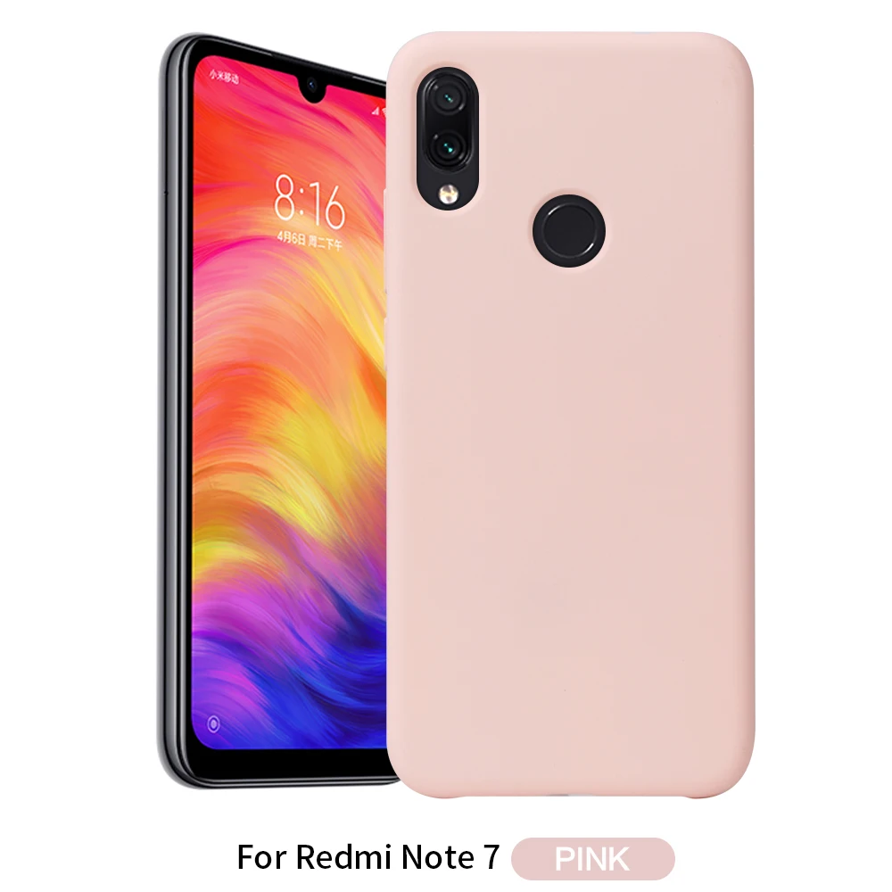 Мягкий силиконовый защитный чехол для Xiaomi redmi note 7 модный однотонный накладка Redmi