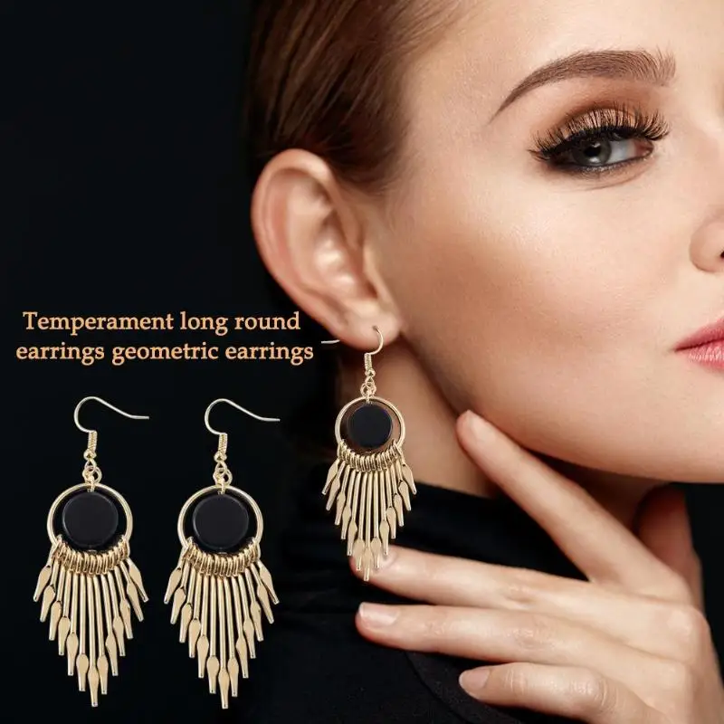 

Gold/Silver color Tassel Earrings For Women Handmade Ear Hook Earring Boho Long Fringe Dangle Earings Ethnic Jewelry