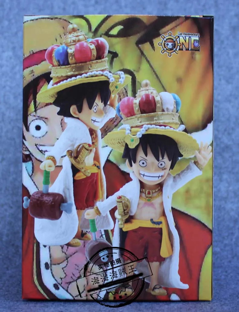 Аниме One Piece Man Crown 18 см Monkey D. Luffy моделирование короля с коллекцией моделей мяса