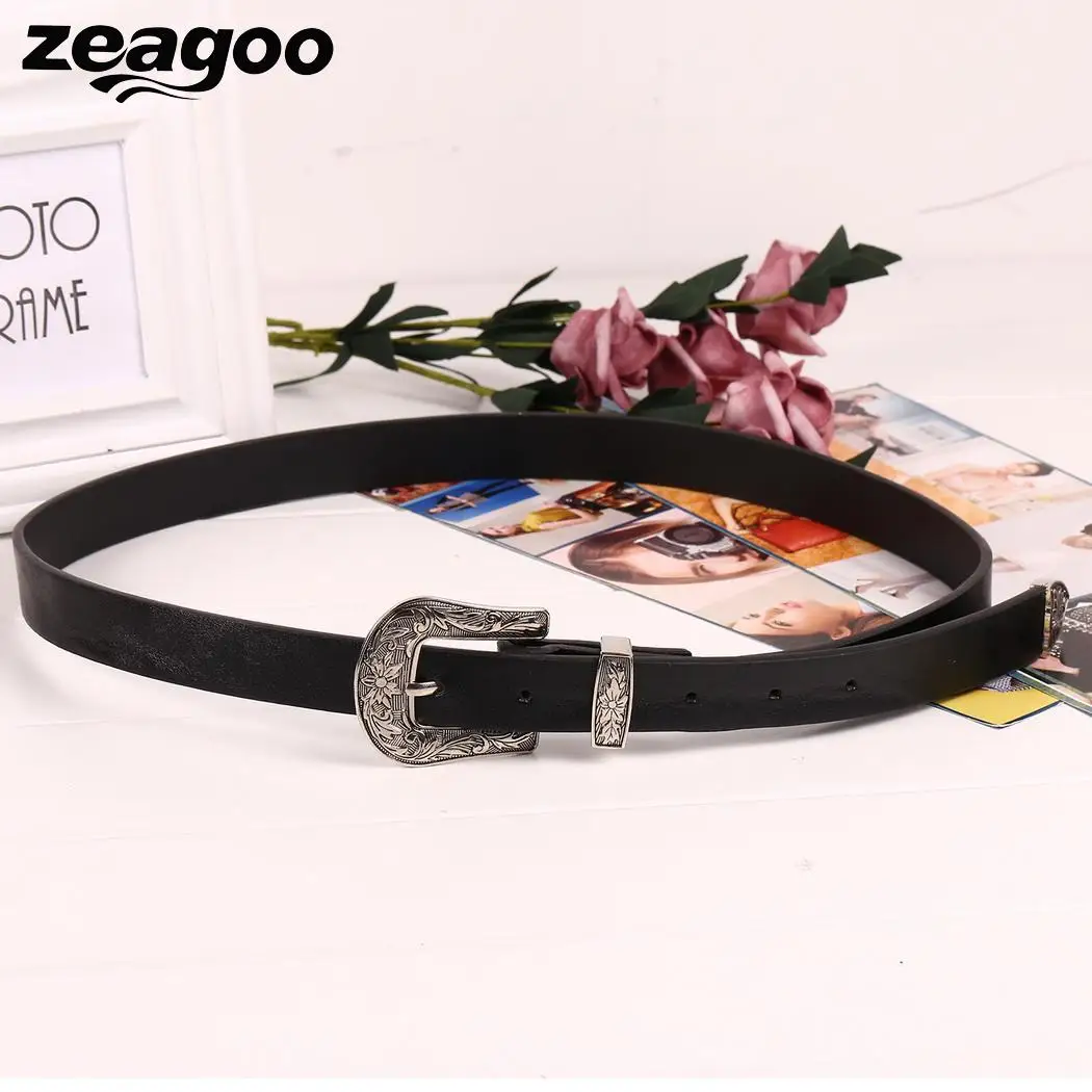 Zeagoo Регулируемый Винтажный стиль ремни для женщин 6 Шпильки Пряжка из