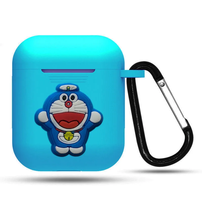 Cute Cartoon Silicone Case for Apple Airpods Accessories i10 TWS Bluetooth Earphone Protective Cover Bag Anti-lost Buckle | Электроника