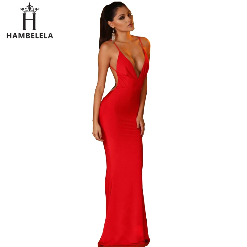 Платье на бретельках Hambelela красное черное белое длинное лето|maxi dress|long dresssexy dress |