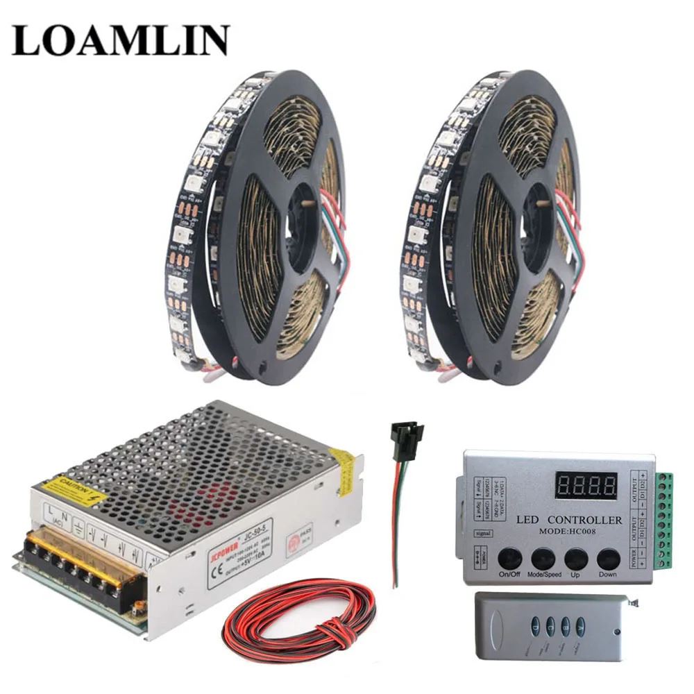 WS2812B WS2812 RGB Светодиодная лента HC008 Программируемый светодиодный контроллер